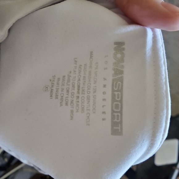 Nova Sport leggings NEW black and white sz XS color block - Picture 9 of 11